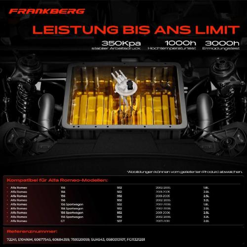1x Kraftstoffpumpe für Alfa Romeo 156 932 156 Sportwagon GT 937 1.8L 2.0L 2.5L 3.2L 2001-2010 Bild 1x Kraftstoffpumpe für Alfa Romeo 156 932 156 Sportwagon GT 937 1.8L 2.0L 2.5L 3.2L 2001-2010