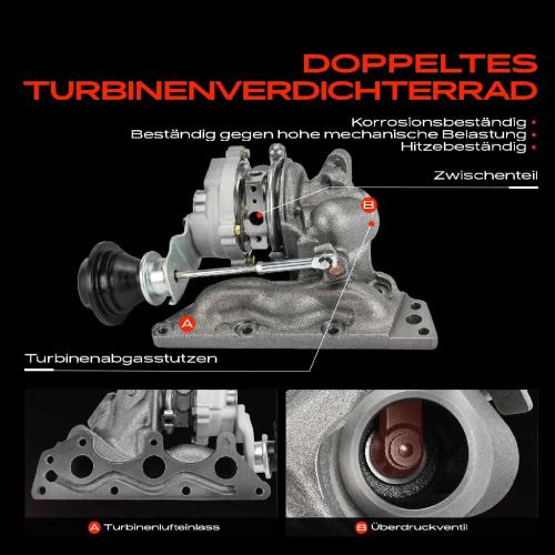 1x Turbolader Abgaskrümmer Einheit für Smart Cabrio 450 City-Coupe Fortwo Cabrio Fortwo Coupe Roadster 452 Bild 1x Turbolader Abgaskrümmer Einheit für Smart Cabrio 450 City-Coupe Fortwo Cabrio Fortwo Coupe Roadster 452
