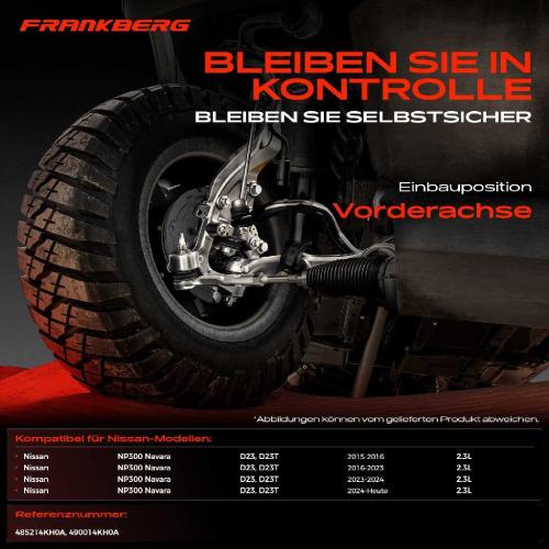 Frankberg 2x Spurstange Vorderachse für Nissan NP300 Navara Pick-up D23 D23T 2.3L Bj ab 2015 Bild Frankberg 2x Spurstange Vorderachse für Nissan NP300 Navara Pick-up D23 D23T 2.3L Bj ab 2015