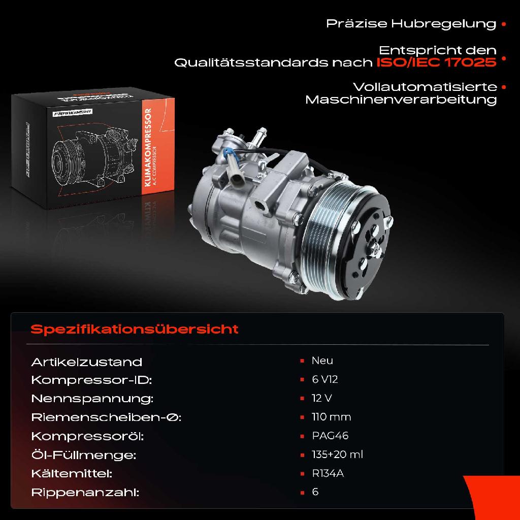 1x Klimakompressor für Opel Combo Corsa C Meriva Suzuki Swift 3 4 1.3L