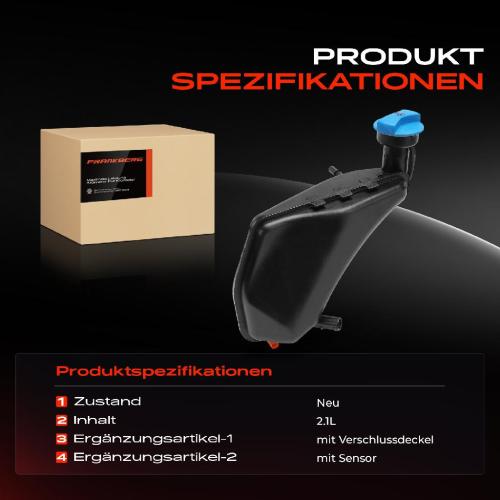1x Ausgleichsbehälter Kühlmittelbehälter für Porsche Panamera 970 4.8L 2009-2016 Bild 1x Ausgleichsbehälter Kühlmittelbehälter für Porsche Panamera 970 4.8L 2009-2016