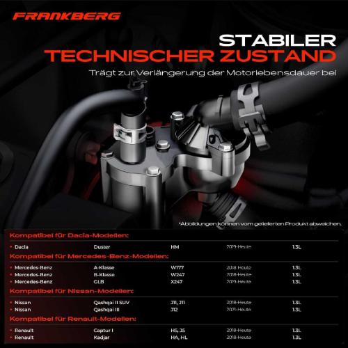 Frankberg 1x Thermostat Kühlmittel für Mercedes-Benz B-Klasse GLA Nissan Qashqai III Renault Bild Frankberg 1x Thermostat Kühlmittel für Mercedes-Benz B-Klasse GLA Nissan Qashqai III Renault