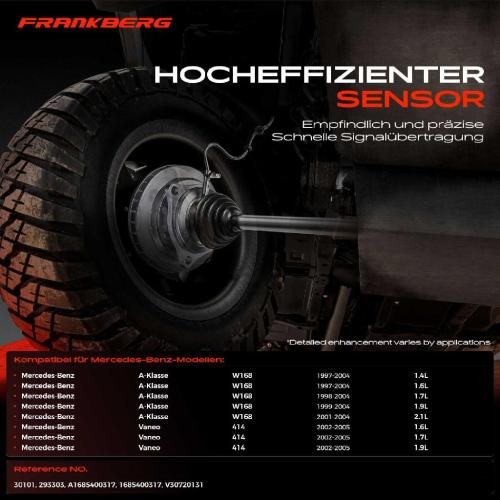 1x ABS Sensor Hinterachse beidseitig für Mercedes-Benz A-Klasse W168 Vaneo 414 1.4L 1.6L 1.7L 1.9L 1997-2005 Bild 1x ABS Sensor Hinterachse beidseitig für Mercedes-Benz A-Klasse W168 Vaneo 414 1.4L 1.6L 1.7L 1.9L 1997-2005