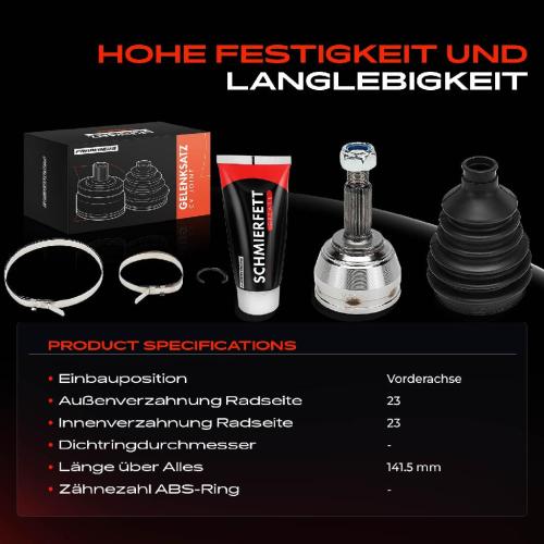 Frankberg 1x Antriebswelle Gelenksatz Vorderachse für Nissan Micra III K12 Note E11 NE11 Bild Frankberg 1x Antriebswelle Gelenksatz Vorderachse für Nissan Micra III K12 Note E11 NE11