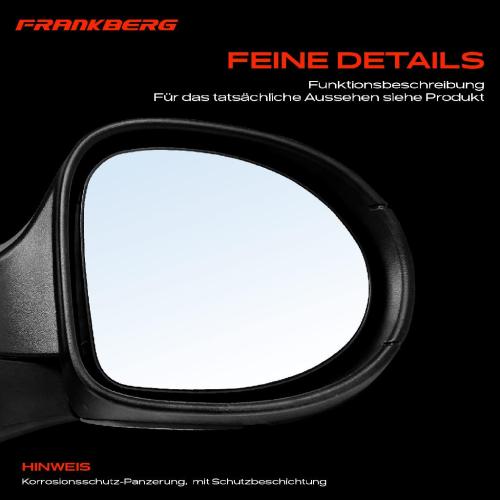 Frankberg 1x Außenspiegel Rechts für Renault Twingo II CN0 1.2L 1.5L 2007-2010 Bild Frankberg 1x Außenspiegel Rechts für Renault Twingo II CN0 1.2L 1.5L 2007-2010