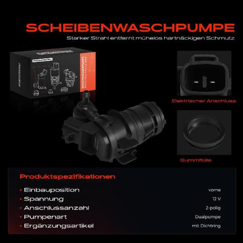 1x Waschwasserpumpe Scheibenreinigung Vorne für Mazda 3 5 CX-5 Toyota RAV 4 IV Bild 1x Waschwasserpumpe Scheibenreinigung Vorne für Mazda 3 5 CX-5 Toyota RAV 4 IV