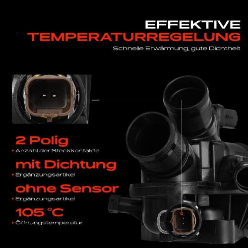 1x Thermostat Kühlmittel für Citroën C3 C4 DS3 Peugeot 207 208 I 308 I MINI Mini Bild 1x Thermostat Kühlmittel für Citroën C3 C4 DS3 Peugeot 207 208 I 308 I MINI Mini