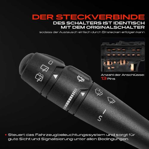 1x Kombischalter Lenkstockschalter für Opel Vivaro Renault Espace 4 Laguna 2 Trafic 2 Twingo 2 Bild 1x Kombischalter Lenkstockschalter für Opel Vivaro Renault Espace 4 Laguna 2 Trafic 2 Twingo 2