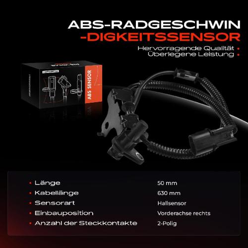 Frankberg 1x ABS Sensor Vorderachse rechts f r KIA Picanto SA 1.0L 1.1L 2007-2011 Bild Frankberg 1x ABS Sensor Vorderachse rechts f r KIA Picanto SA 1.0L 1.1L 2007-2011