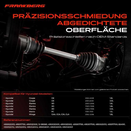 1x Antriebswelle Gelenksatz Vorderachse für Hyundai Coupe GK Elantra XD Matrix FC Bj ab 2000 Bild 1x Antriebswelle Gelenksatz Vorderachse für Hyundai Coupe GK Elantra XD Matrix FC Bj ab 2000