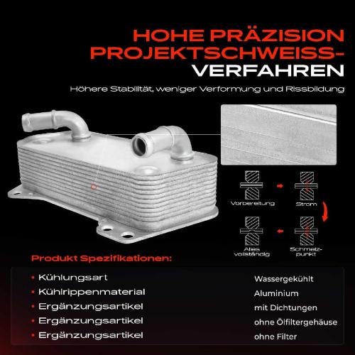 1x Ölkühler Motoröl für VW Golf V VI VII Passat CC Jetta Audi A3 Q3 TT Seat Skoda Bild 1x Ölkühler Motoröl für VW Golf V VI VII Passat CC Jetta Audi A3 Q3 TT Seat Skoda