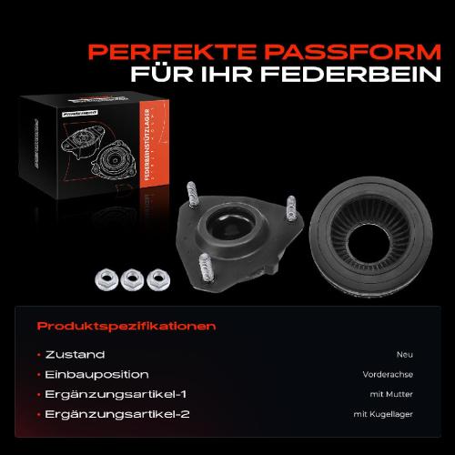1x Domlager Federbeinstütz lager für Ford Fiesta 5 JD JH Fusion Mazda 2 DY Bild 1x Domlager Federbeinstütz lager für Ford Fiesta 5 JD JH Fusion Mazda 2 DY