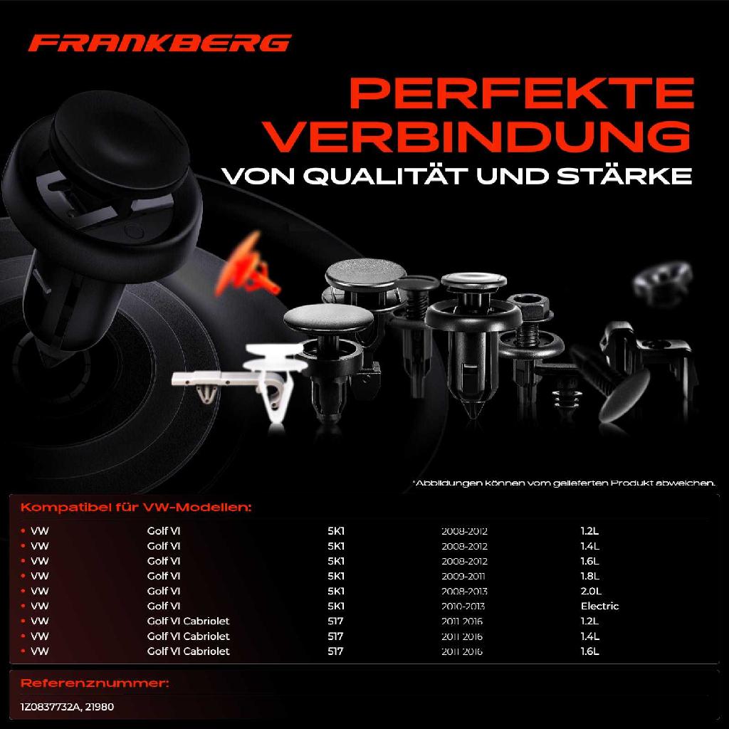 10x Befestigungsclips Stoßstange Türdichtung für VW Golf VI Polo Scirocco Passat Jetta IV