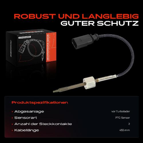 Frankberg 1x Abgastemperatursensor für VW Golf V 1K1 Skoda Octavia II Combi 2.0L Bild Frankberg 1x Abgastemperatursensor für VW Golf V 1K1 Skoda Octavia II Combi 2.0L