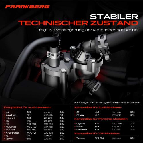 Frankberg 1x Thermostat K hlmittel f r VW Touareg Audi A5 8T3 A6 4G2 4GC A7 A8 Q5 8RB Q7 4LB Bild Frankberg 1x Thermostat K hlmittel f r VW Touareg Audi A5 8T3 A6 4G2 4GC A7 A8 Q5 8RB Q7 4LB