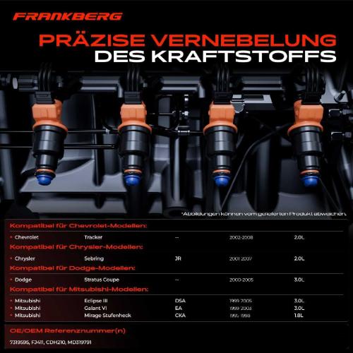 4x Einspritzventil Einspritzdüse für Chrysler Sebring Chevrolet Tracker Bild 4x Einspritzventil Einspritzdüse für Chrysler Sebring Chevrolet Tracker