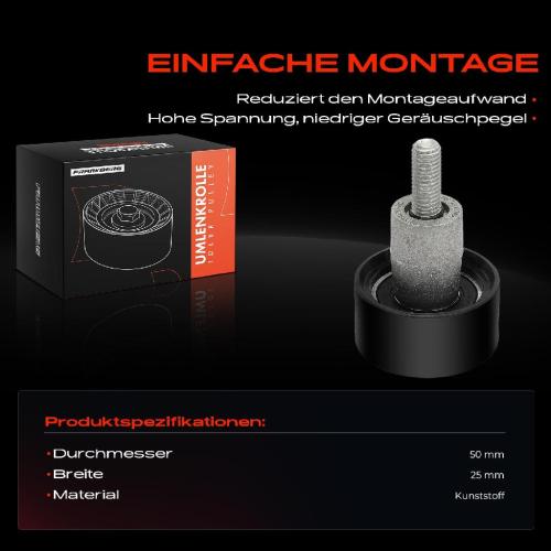 1x Umlenkrolle Führungsrolle für VW Golf Polo Audi A3 Skoda Fabia Seat Bild 1x Umlenkrolle Führungsrolle für VW Golf Polo Audi A3 Skoda Fabia Seat