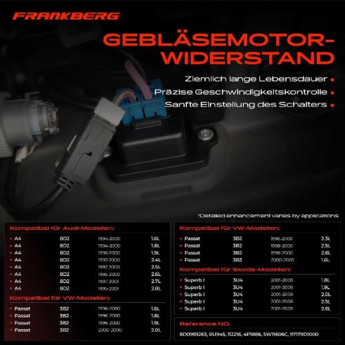 1x Widerstand Vorwiderstand Gebläsemotor für VW Passat B5 Audi A4 B5 Skoda Bild 1x Widerstand Vorwiderstand Gebläsemotor für VW Passat B5 Audi A4 B5 Skoda