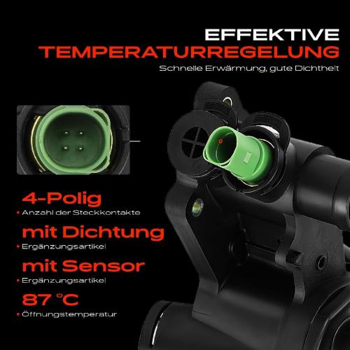 1x Thermostat Kühlmittel für VW Golf IV 1J1 Bora 1J6 Seat Leon Toledo II Octavia I Bild 1x Thermostat Kühlmittel für VW Golf IV 1J1 Bora 1J6 Seat Leon Toledo II Octavia I