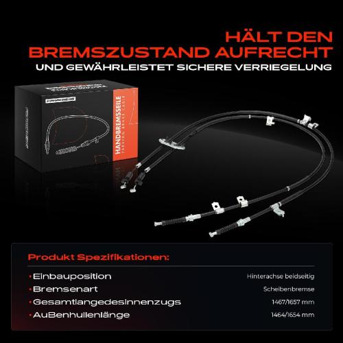 1x Seilzug Feststellbremse Hinterachse beidseitig für Mazda 6 Hatchback Kombi Stufenheck 2008-2013 Bild 1x Seilzug Feststellbremse Hinterachse beidseitig für Mazda 6 Hatchback Kombi Stufenheck 2008-2013