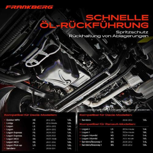 Frankberg 1x lwanne Motor lwanne f r Dacia Dokker Lodgy Logan Sandero Renault Kangoo 1.6L Bild Frankberg 1x lwanne Motor lwanne f r Dacia Dokker Lodgy Logan Sandero Renault Kangoo 1.6L