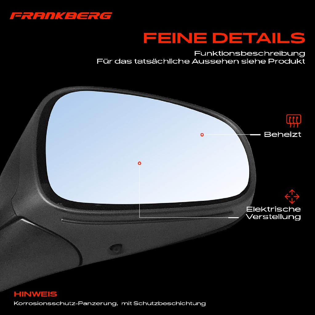 1x Außenspiegel Rechts für Alfa Romeo Mito 955 0.9L 1.2L 1.4L 1.6L 2008-2018