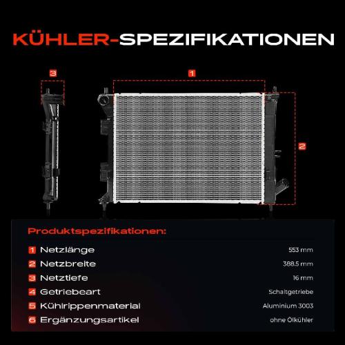 Frankberg 1x Kühler Wasserkühler Motorkühler für Hyundai i30 GD Elantra MD KIA Cee'D JD Soul AM Cerato YD Bild Frankberg 1x Kühler Wasserkühler Motorkühler für Hyundai i30 GD Elantra MD KIA Cee'D JD Soul AM Cerato YD