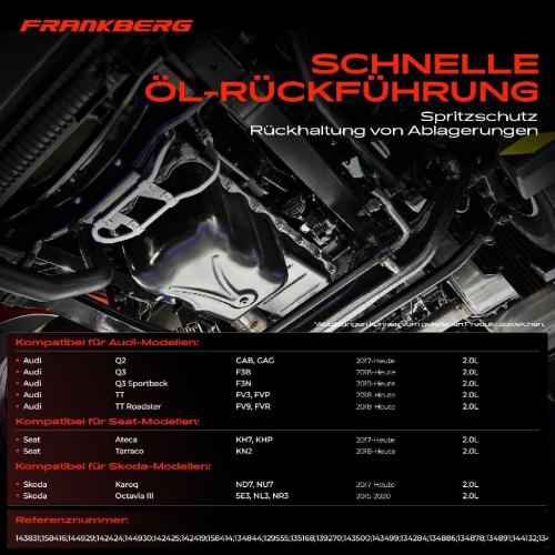 Frankberg 1x Ölwanne Motorölwanne für Audi A3 Q2 TT Skoda OCTAVIA III Golf VIII Passat Tiguan Bild Frankberg 1x Ölwanne Motorölwanne für Audi A3 Q2 TT Skoda OCTAVIA III Golf VIII Passat Tiguan
