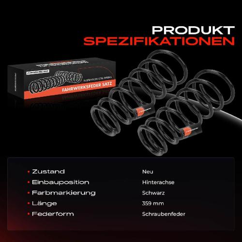 Frankberg 2x Fahrwerksfeder Hinterachse für Hyundai Matrix FC 1.5L 1.6L 1.8L 2001-2010 Bild Frankberg 2x Fahrwerksfeder Hinterachse für Hyundai Matrix FC 1.5L 1.6L 1.8L 2001-2010