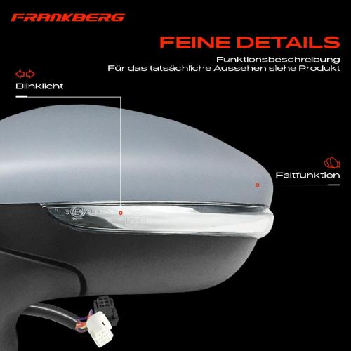 Frankberg 1x Außenspiegel Links für Citroën C3 III SX 1.2L 1.5L 1.6L 2018-2024 Bild Frankberg 1x Außenspiegel Links für Citroën C3 III SX 1.2L 1.5L 1.6L 2018-2024