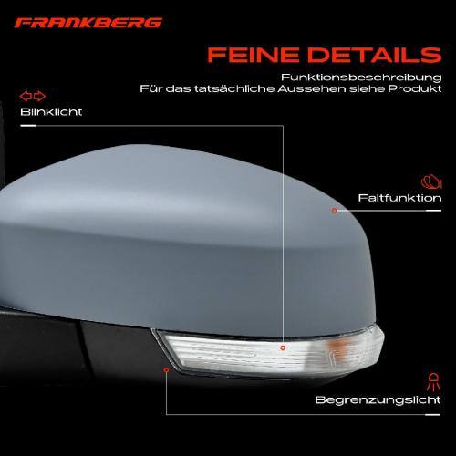 Frankberg 1x Außenspiegel Links für Ford Focus III 1.0L 1.5L 1.6L 2.0L 2.3L 2010-2020 Bild Frankberg 1x Außenspiegel Links für Ford Focus III 1.0L 1.5L 1.6L 2.0L 2.3L 2010-2020
