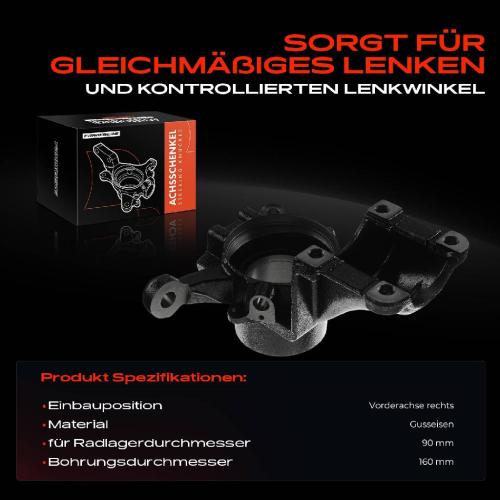 1x Achsschenkel Radaufhängung Vorderachse Rechts für Citroën Jumper Fiat Ducato 244 2002-2006 Bild 1x Achsschenkel Radaufhängung Vorderachse Rechts für Citroën Jumper Fiat Ducato 244 2002-2006