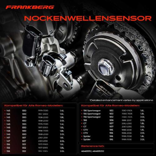 1x Nockenwellenposition Sensor für Alfa Romeo 145 146 930 147 937 156 932 166 GTV Bild 1x Nockenwellenposition Sensor für Alfa Romeo 145 146 930 147 937 156 932 166 GTV