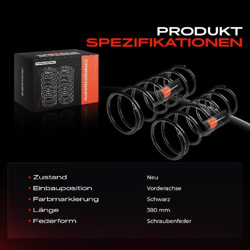 Frankberg 2x Fahrwerksfeder Vorderachse für BMW 3er E30 3er Touring 1.6L 1.8L 1982-1994 Bild Frankberg 2x Fahrwerksfeder Vorderachse für BMW 3er E30 3er Touring 1.6L 1.8L 1982-1994