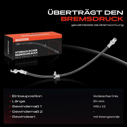 1x Bremsschlauch Bremsschläuche Vorderachse Links für Subaru Impreza GD GG 2.5L WRX 2005-2008 Bild 1x Bremsschlauch Bremsschläuche Vorderachse Links für Subaru Impreza GD GG 2.5L WRX 2005-2008