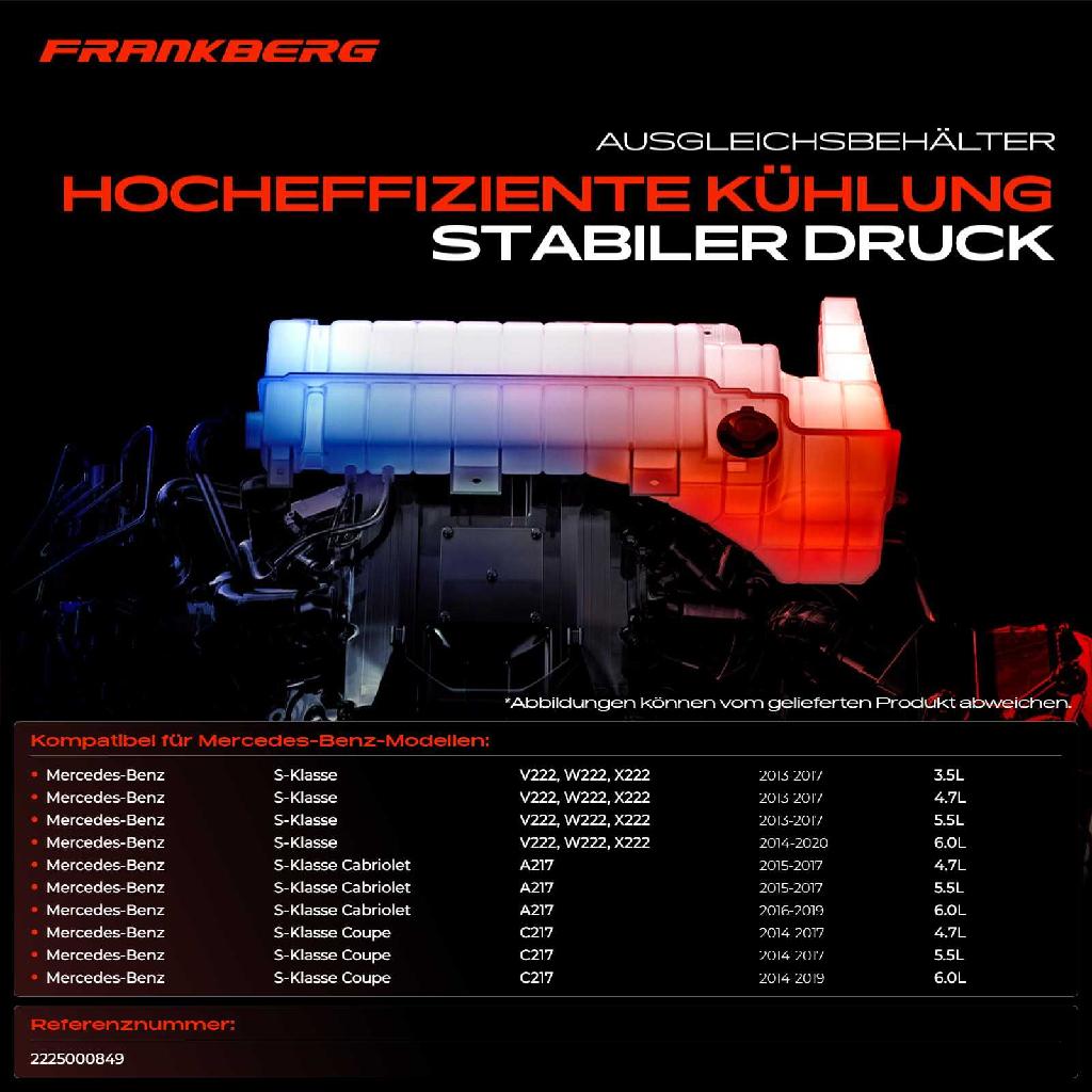 1x Ausgleichsbehälter Kühlmittelbehälter für Mercedes Benz S Klasse W222 A217 C217