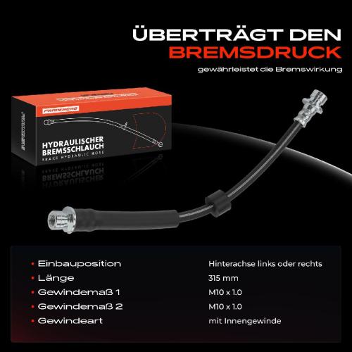 1x Bremsschlauch Bremsschläuche Hinterachse Links oder Rechts für Land Rover Discovery 3 L319 IV LA Bild 1x Bremsschlauch Bremsschläuche Hinterachse Links oder Rechts für Land Rover Discovery 3 L319 IV LA