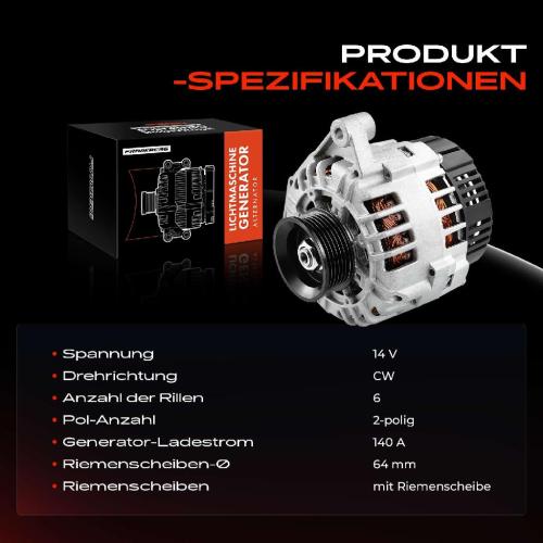 1x Lichtmaschine Generator für VW Passat 3B Audi A4 8D B5 8E B6 B7 A6 4B C5 A8 Bild 1x Lichtmaschine Generator für VW Passat 3B Audi A4 8D B5 8E B6 B7 A6 4B C5 A8