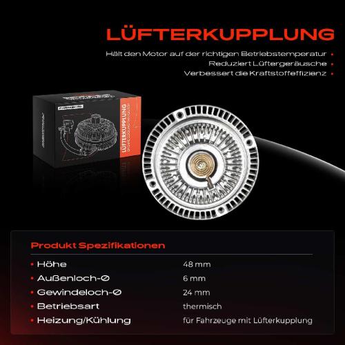 1x Lüfterkupplung Kühlerlüfte für VW Passat Audi A4 8D A6 4B A8 4A 4D 2.4L 2.7L 2.8L Bild 1x Lüfterkupplung Kühlerlüfte für VW Passat Audi A4 8D A6 4B A8 4A 4D 2.4L 2.7L 2.8L