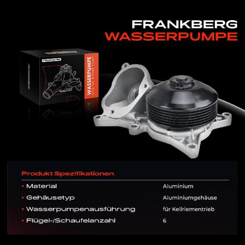 1x Wasserpumpe Kühlwasserpumpe für BMW F30 F80 F31 F34 F33 F32 F36 F10 F07 F11 F12 F13 F01 X3 X4 X5 Bild 1x Wasserpumpe Kühlwasserpumpe für BMW F30 F80 F31 F34 F33 F32 F36 F10 F07 F11 F12 F13 F01 X3 X4 X5