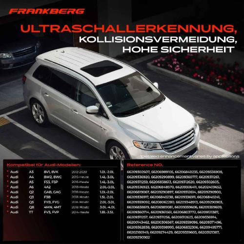 1x Parksensor PDC Sensor Vorne und Hinten für Audi A3 A4 A5 A6 Q3 Q5 TT BMW 2 5 6 7 Bild 1x Parksensor PDC Sensor Vorne und Hinten für Audi A3 A4 A5 A6 Q3 Q5 TT BMW 2 5 6 7