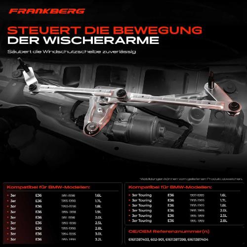 1x Wischergestänge Vorne für BMW 3er Touring E36 1990-1999 Bild 1x Wischergestänge Vorne für BMW 3er Touring E36 1990-1999