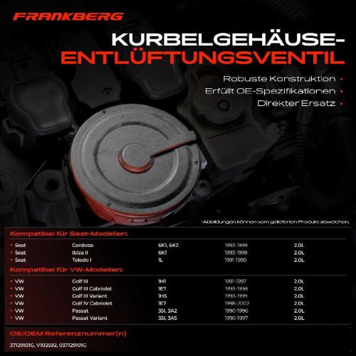 1x Ventil Kurbelgehäusentlüftung für VW Golf III IV Passat 35I Seat Ibiza II 2.0L Bild 1x Ventil Kurbelgehäusentlüftung für VW Golf III IV Passat 35I Seat Ibiza II 2.0L