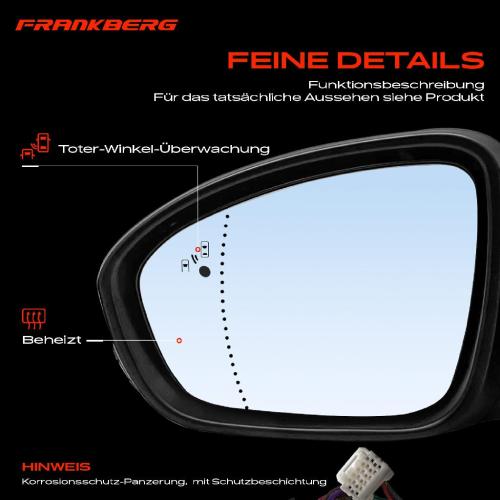 Frankberg 1x Au enspiegel Links f r Renault Megane IV Grandtour Schr gheck K9A/M/N B9A/M/N Bild Frankberg 1x Au enspiegel Links f r Renault Megane IV Grandtour Schr gheck K9A/M/N B9A/M/N