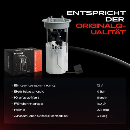 Frankberg 1x Kraftstoffpumpe für VW Polo Seat Cordoba Ibiza III IV Skoda Fabia I Combi Praktik Stufenheck 1999-2017 Bild Frankberg 1x Kraftstoffpumpe für VW Polo Seat Cordoba Ibiza III IV Skoda Fabia I Combi Praktik Stufenheck 1999-2017