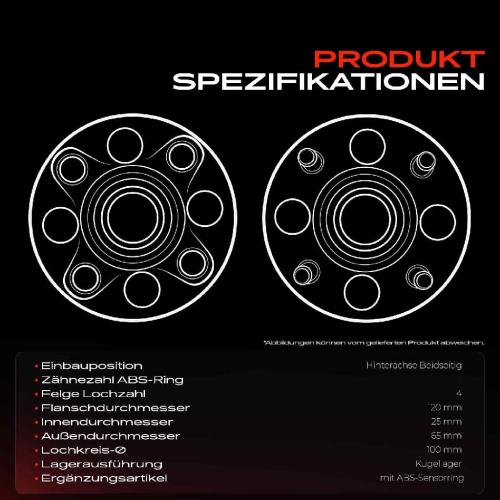 2x Radnabe Radlagersatz Hinten für VW Lupo Audi A2 8Z0 6E1 6X1 1.2L 1999-2005 Bild 2x Radnabe Radlagersatz Hinten für VW Lupo Audi A2 8Z0 6E1 6X1 1.2L 1999-2005