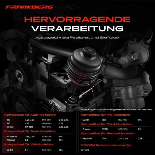 1x Ölfiltergehäuse Deckel für VW Passat 3B3 Audi A4 8D A6 Seat Skoda 1982-2006 Bild 1x Ölfiltergehäuse Deckel für VW Passat 3B3 Audi A4 8D A6 Seat Skoda 1982-2006