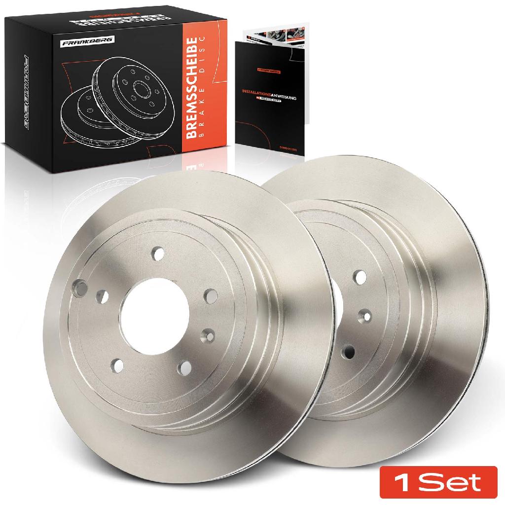 Frankberg 2x Bremsscheiben Hinterachse für Opel Antara Chevrolet Captiva Sport Van C100 C140 Bj ab 2006