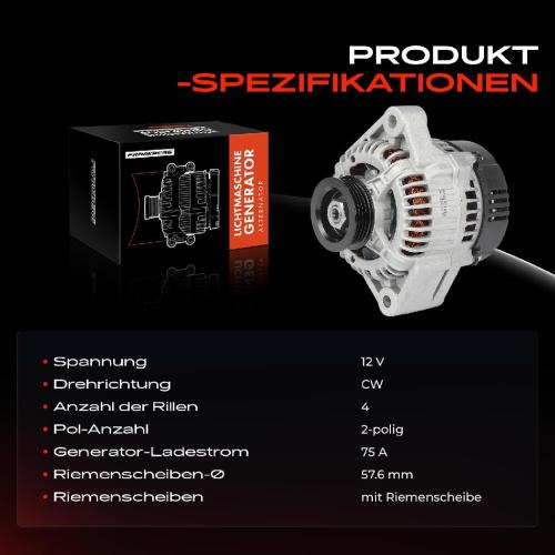 1x Lichtmaschine Generator für Smart Cabrio City-Coupe 450 Toyota Hiace 4 1998-2006 Bild 1x Lichtmaschine Generator für Smart Cabrio City-Coupe 450 Toyota Hiace 4 1998-2006