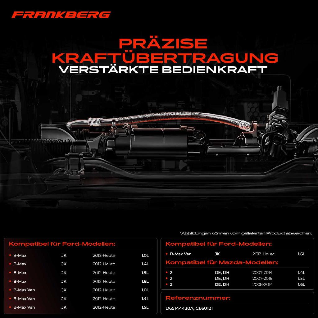 2x Seilzug Feststellbremse Hinterachse beidseitig für Ford Fiesta 6 B-Max JK KA FK Mazda 2